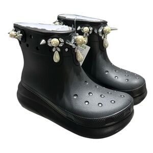 Simone Rocha x crocs Black Mules boots with Platform Sole